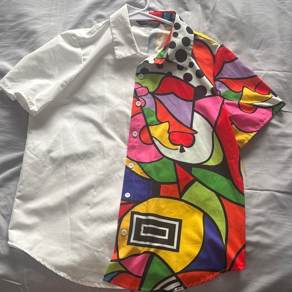 Desigual Kids Shirt with Multicolor Abstract Design - Picture 1 of 1